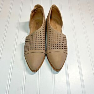 Catharine Malandrino Women’s Flats Open Side Perforated Loafers 7.5 New